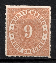 1873 9k Wurttemberg, German States, Germany (Mi. 40, Sc. 51, Signed, CV $130)