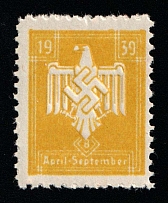 1939 'April - September', NSDAP Nazi Party, Germany (MNH)