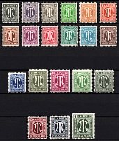 1945-46 British and American Zones of Occupation, Germany (Mi. 16 - 35, Full Set, CV $70)