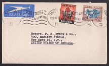 1945 United States - South Africa, Stock of Cinderellas, Non-Postal Stamps, Labels, Advertising, Charity, Propaganda, Airmail, Cover
