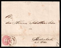 1866 (21 Feb) Austria-Hungary, Cover from Reichenberg (Bavaria) to Bodenbach franked 5kr (Wax Seal)