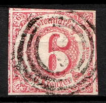 1859-61 6k Thurn und Taxis, German States, Germany (Mi. 22, Sc. 49, Canceled, CV $70)