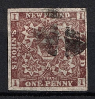 1861-62 1p Newfoundland, Canada (Sc. 15A, Canceled, CV $230)