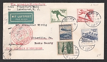 1936 (30 Apr) Germany, Hindenburg airship airmail cover from Munich to Ottsvile (United States), 1st flight to North America 'Frankfurt - Lakehurst' (Sieger 406 C)