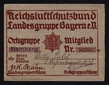 1933-41 'Reichsluftschutzbund' Bavarian Regional Group, Document, Nazi Germany