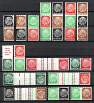 1934 Third Reich, Germany, Collection (Coupon, Tete-Beche, Gutter, Se-tenant, CV $220)