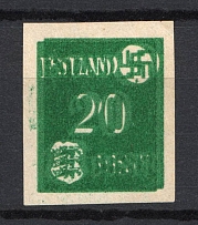 1941 20pf Occupation of Estonia, Germany (DOUBLE Print, Print Error, Mi.2yDD, CV $325, MNH)