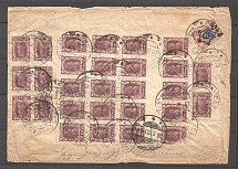 1923 RSFSR Russia Cover 70 Rub Sheet + 40 Rub (Sasovo - Strelitz, Germany)