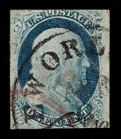 1851-57 1c United States (Sc 8a or 9, Canceled)