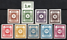 1945 East Saxony, Soviet Russian Zone of Occupation, Germany (Mi. 42 A - 50 A, Full Set, CV $40)