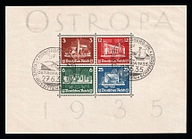 1935 Third Reich, Germany, Souvenir Sheet 'OSTROPA' (Mi. Bl. 3, Commemorative Cancellation 'Konigsberg OSTROPA Schiffspost', CV $1,450)