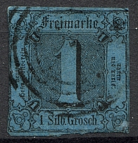 1852 Thurn und Taxis Germany 1 Gr (CV $150, Cancelled)
