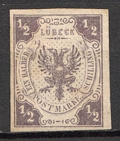 1859 Lubeck Germany 1/2 S (no Watermark)