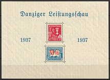 1937 Danzig, Germany, Souvenir Sheet (Mi. Bl. 3, CV $170, MNH)