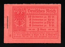 1919 Complete Booklet with stamps of Weimar Republic, Germany, Excellent Condition (Mi. MH 11.1 A, CV $600+)