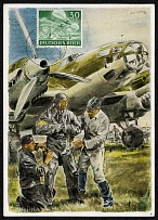1943 Wehrmacht Souvenir Postcard Combat machine before the start