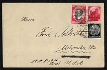 1935 Cover addressed to Milwaukee, Wisconsin posted in Lowenberg on 3 January