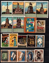 Germany, Stock of Rare Cinderellas, Non-postal Stamps, Labels, Advertising, Charity, Propaganda (#35)