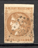 1870-71 France 10 C (CV $85, Canceled)