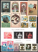Europe, Stock of Cinderellas, Non-Postal Stamps, Labels, Advertising, Charity, Propaganda (#97A)
