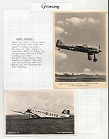 Germany Third Reich, postcards with Aircrafts Focke-Wulf Fw 190 and Junkers Ju52