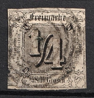 1864 1/4sgr Thurn and Taxis, German States, Germany (Mi. 26, Canceled, CV $70)