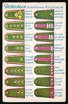 1917-1920 'Czech army shoulder straps', Czechoslovak Legion Corps in WWI, Russian Civil War, Postcard