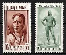 1948 Belgium (Mi. 828 - 829, Full Set, CV $70, MNH)
