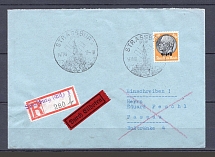 1940 Third Reich occupation of Elsass 100pf registered cover with special postmark CV 120 EUR