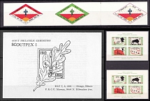 United States, Scouts, Souvenir Sheets, Scouting, Scout Movement, Stock of Cinderellas, Non-Postal Stamps