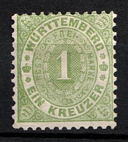 1874 1k Wurttemberg, German States, Germany (Mi. 43, Sc. 54, CV $180)