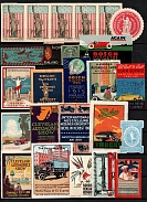 United States, Europe, Stock of Cinderellas, Non-Postal Stamps, Labels, Advertising, Charity, Propaganda (#129A)