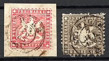 1863-64 Wurttemberg Germany (CV $90, Cancelled)