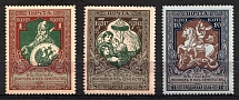 1914 Russian Empire, Charity Issue, Perf 13.25 (Zag. 126 B, 128 B - 129 B, Zv. 113 B, 115 B - 116 B, CV $60)