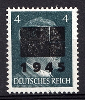 1945 4pf Netzschkau-Reichenbach (Saxony), Germany Local Post (Mi. 3 II b, Signed, CV $50, MNH)