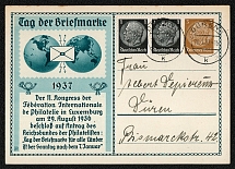 1937 The International Federation of Philately in Luxembourg (FIP) sent to Duren