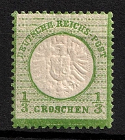 1872 1/3gr German Empire, Big Breast Plate, Germany (Mi. 17, CV $60)