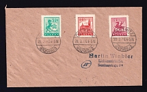1946 (28 Mar) Plauen, Cover to Lichtenstein (Sachsen), Germany Local Post (Mi. 1 y, 4 y, 5 y, Oelsnitz Postmark, CV $130)