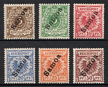 1900 Samoa, German Colonies, Germany (Mi. 1 - 6, CV $180)