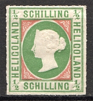 1867-73 Heligoland Germany 1/2 Sh (CV $400, `Tears`)