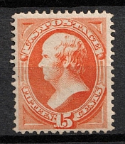 1879 15c Webster, United States, USA (Scott 189, Orange, CV $180)