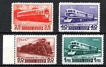 1949 Trains, Soviet Union, USSR (Full Set, MNH)