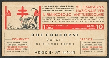1937 Anti-Tuberculosis Stamps, Italy, Stock of Cinderellas, Non-Postal Stamps, Labels, Advertising, Charity, Propaganda, Booklet with Block