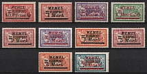 1922 Memel, Germany (Mi. 98, 99 II, 100, 101, 102 II, 103, 104 II, 105 - 107, Full Set, CV $730)