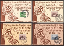 1940 'Collect those who create, give those who create', Third Reich, Germany, Stock of Postcards with Commemorative Cancellations