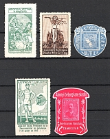Austria, Europe, Stock of Cinderellas, Non-Postal Stamps, Labels, Advertising, Charity, Propaganda