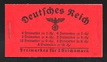 1940-41 Complete Booklet with stamps of Third Reich, Germany, Excellent Condition (Mi. MH 39.1, CV $310)