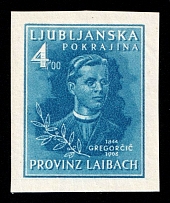 1944 '4' Ljubljana, German Occupation, Germany (Mi. I B, Unissued Stamp, CV $70, MNH)