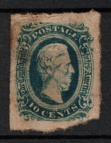 1863-64 10с Confederate States of America, United States (Sc. 11b, CV $30)