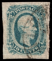 1863-64 10c Southern Confederate States, United States (Sc 12d, Canceled, CV $25)